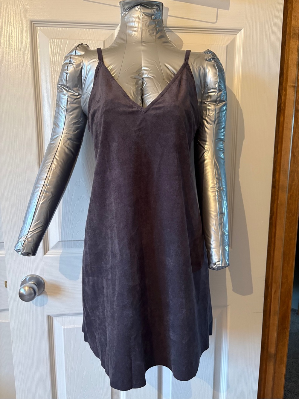 Wilfred Slip Dress - Dark Grey - Ultrasuede